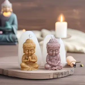 Buddha Candle Wax Burner Durable Silicone Mold, Handmade Soap Decoration Tool, DIY Craft Supplies, Perfect for Home Decor & Gift Giving