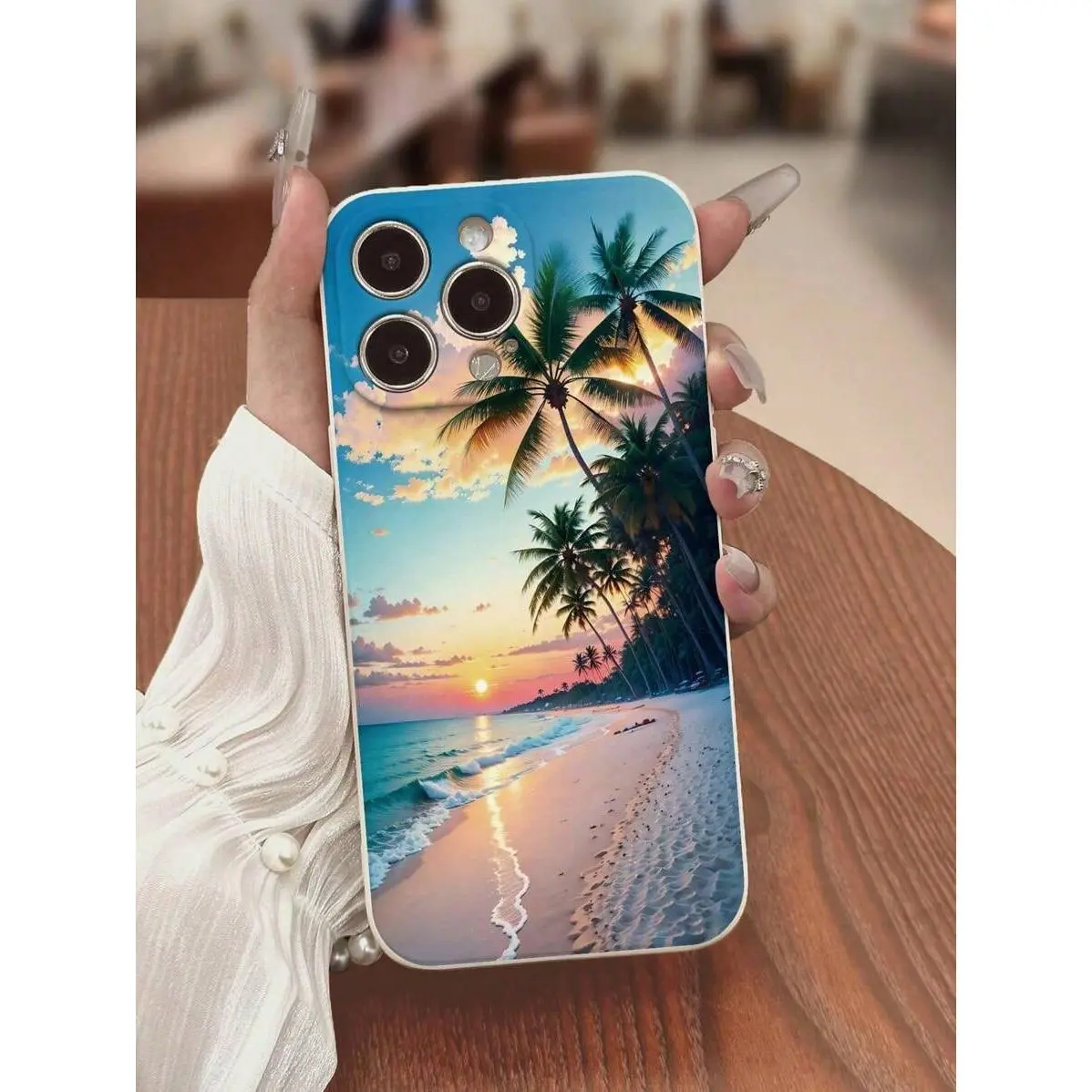 Beach Sunset Palm Tree Perforated Edge Painted Anti-Drop Soft Phone Case Suitable For IPhone17/IPhone17 Air/IPhone17 Pro/IPhone17 Pro Max/16 Pro Max/15 Pro Max/14 Pro Max/13 Pro Max/12 Pro Max - TikTok Shop Beach Sunset Palm Tree Perforated Edge Painted Anti-Drop Soft Phone Case Suitable For IPhone17/IPhone17 Air/IPhone17 Pro/IPhone17 Pro Max/16 Pro Max/15 Pro Max/14 Pro Max/13 Pro Max/12 Pro Max - TikTok Shop