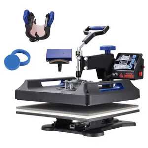 VEVOR Heat Press,  15x15in Swing Away 5 in 1 Heat Press Machine, Digital Control Multifunctional Device, Quick Heating with Safety Features, Ideal for T-shirts, Hats, Caps, Mugs, Plates
