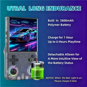 Upgrade Version R36 Ultra Portable Handheld Game Console, 4-Inch HD Screen, Supports Multiple Emulator Modes, 3500mah High Capacity