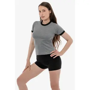 BR310 - Tri-Blend Rib Women's Ringer Tee