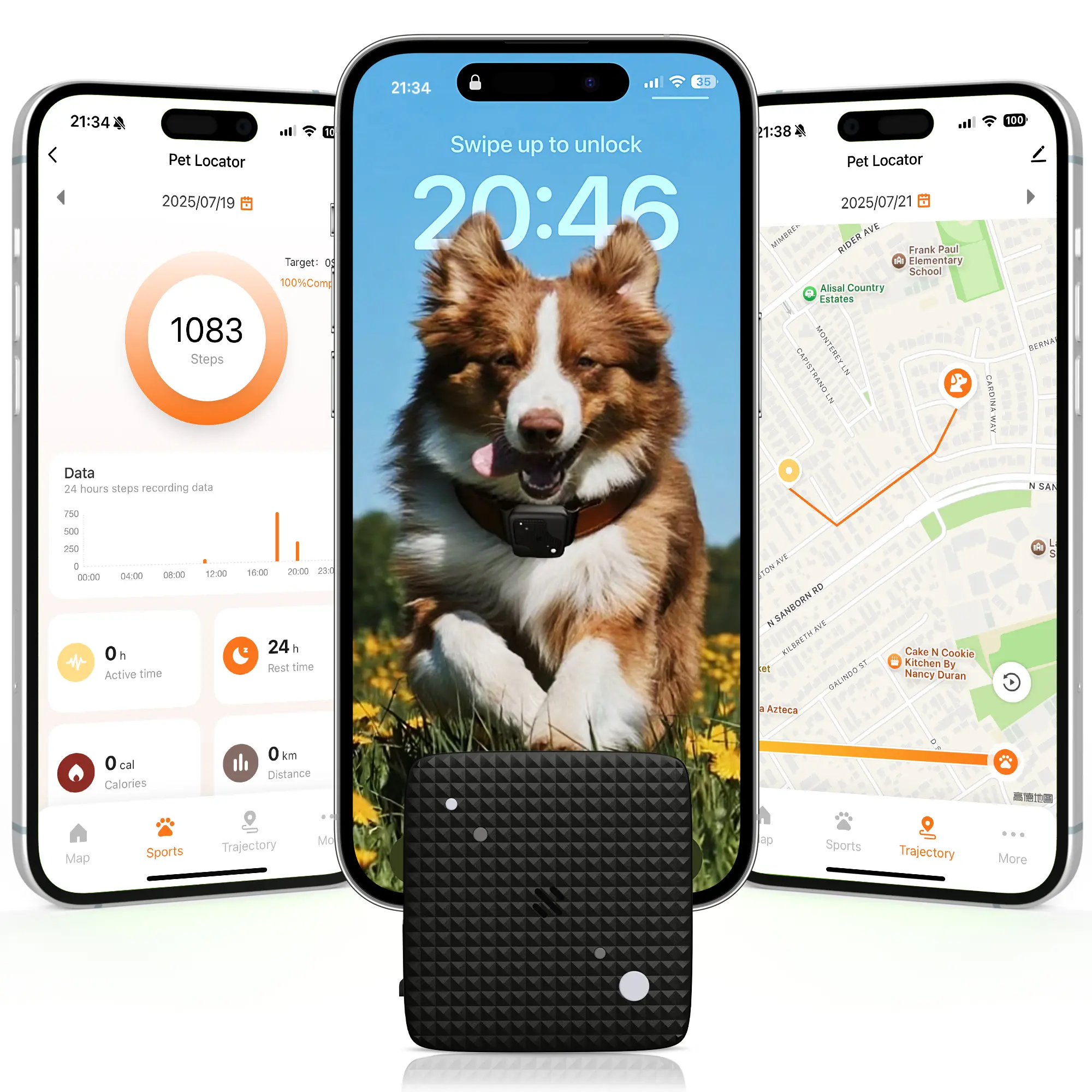 LaView TR7 GPS Tracker for Pets, Real-Time Tracking with Virtual Fence Alerts,  Long-Lasting Battery, Easy Collar Mount
