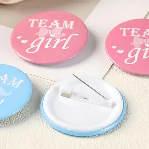 Gender Reveal Pins Badges, Boy Girl Team Pins, Blue Baby Shower Party Favors, Gender Reveal Party Supplies, 2/10 Pieces