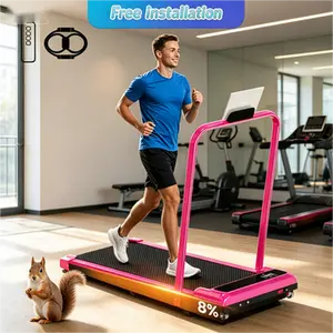 {Fast Shipping}2-in-1 Folding Incline Treadmill, Ultra-Quiet Motor for Home Use, 265 lbs Max Load, Wide Shock-Absorbing Belt, Remote Control & Easy Mobility, Bonus Resistance Bands for Full-Body Workouts