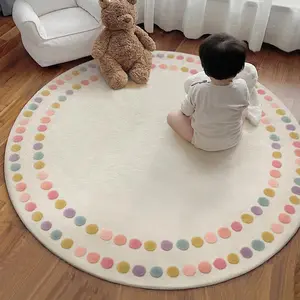 Round Floor Mat, Colorful Cute Round Rug, Non-slip Floor Carpet, Decorative Area Rug for Home Living Room Bedroom, Room Decor, Home Decor Rugs