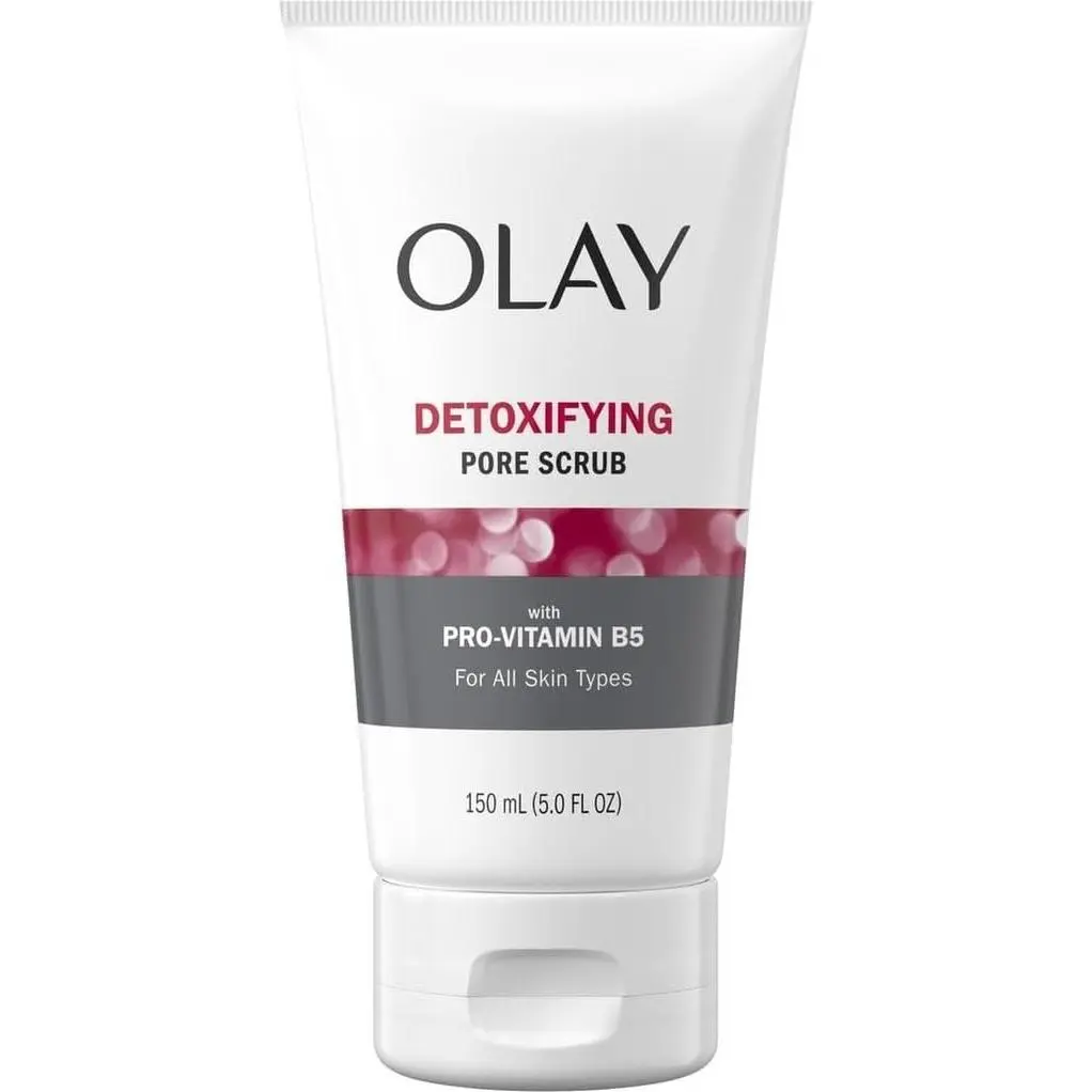 Olay Detoxifying Pore Scrub, Exfoliating Face Wash with Pro-Vitamin B5, 5 oz