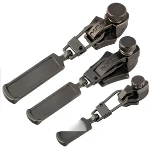 (Black Nickel 3 Pack S,M,L) - Universal Zipper Repair Kit for Jackets, Luggage, Bags - Backpack Zipper Replacement Repair Kit - Instant Zipper Fix