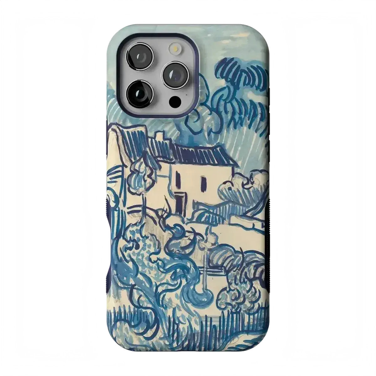 Casely iPhone 16 Pro Case | Van Gogh Museum | Landscape With Houses | Bold Protective Design | Compatible with MagSafe