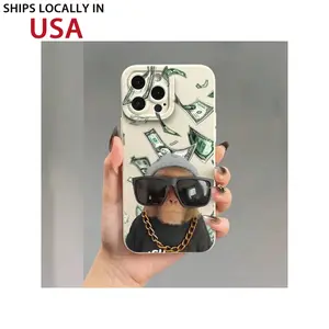 Phone Case With Cool Monkey Pattern For IPhone 11 12 13 14 15 16 X XS Max Pro Max Plus Shockproof Soft Protective Shell