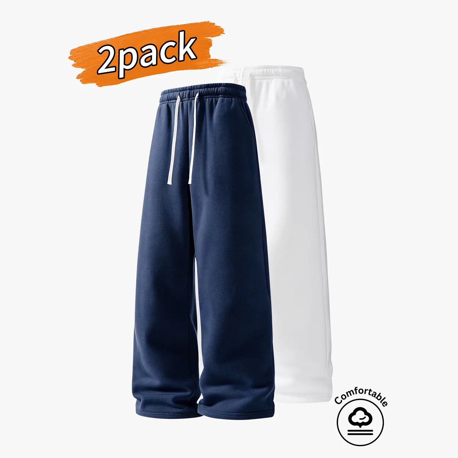 Navy blue + white