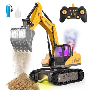 Remote Control Excavator Truck, 1 Set Electric Engineering Truck Toy with Light & Sound Effect, Birthday Gift for Boys & Girls