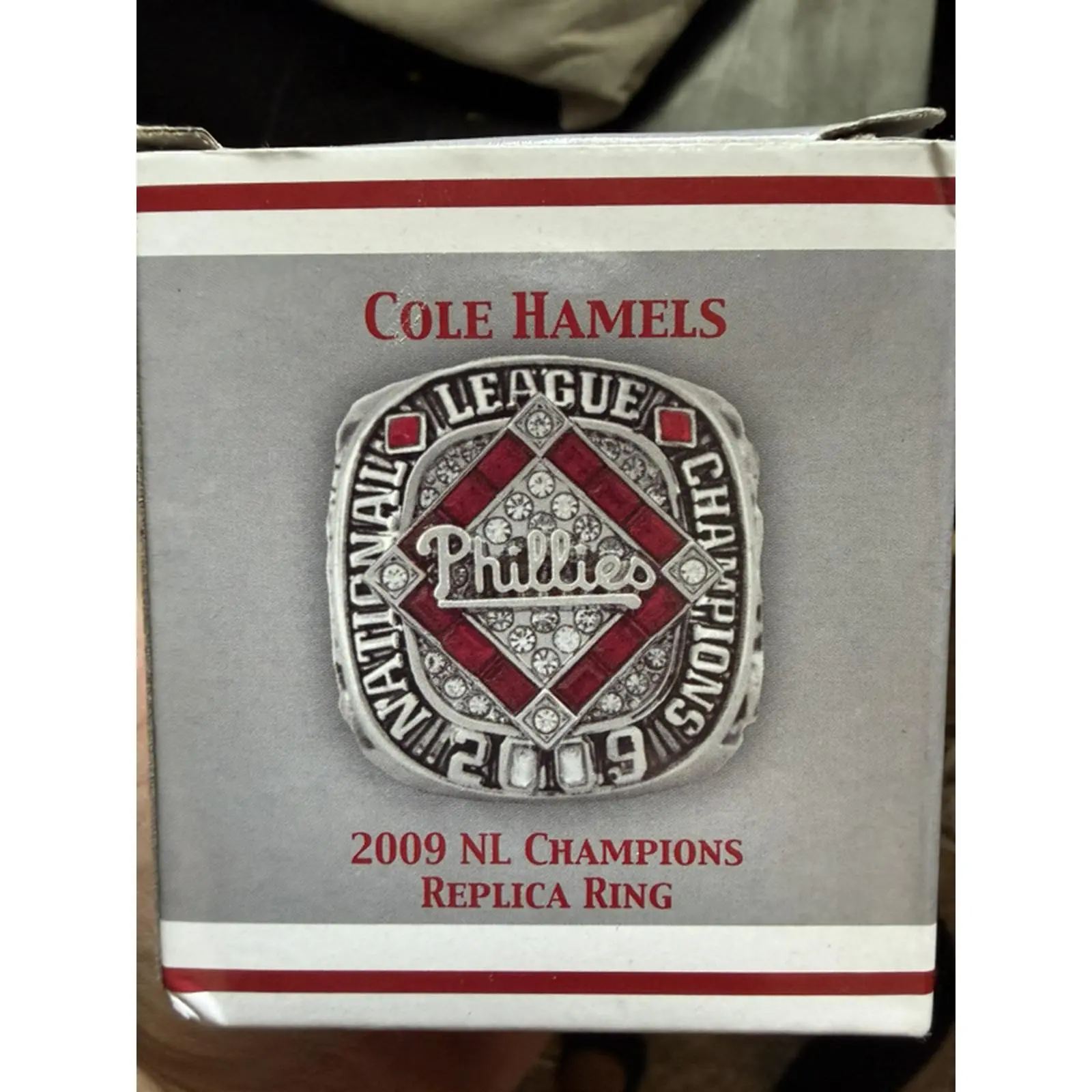 Cole Hamels 2009 NL Champions Replica Ring - Officially Licensed MLB Collectible
