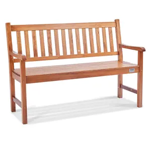 VEVOR Outdoor Bench,  , 50 inches Wood Garden Bench for Outdoors, Outdoor Garden Park Bench with Backrest and Armrests, 800 lbs Load Capacity Bench, Patio Bench for Garden, Park, Yard, Front Porch