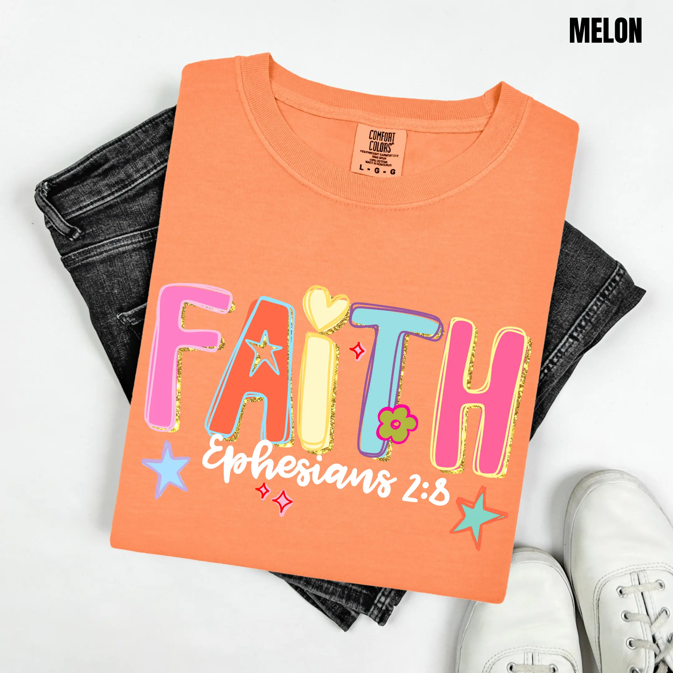 Vivid FAITH Comfort Colors T-Shirt 'NLB'