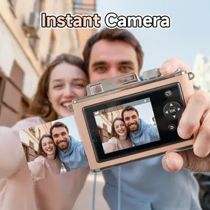 HPRT Z2 Instant camera&Photo Printer - Zink 2x3”, Support AR Video Printing, Bluetooth Compatible with iOS & Android -Khaki, vintage photography style，Valentines Gift