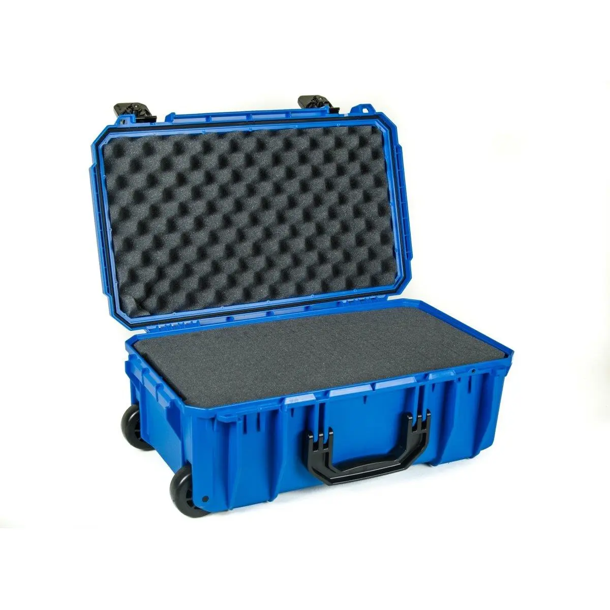 Seahorse 830 Aluminum Carry On Wheeled Tool Case - Airline Approved, Tool Organization, Crush Res., Foam Liner, Automatic Pressure Purge System, Telescoping Tote Handle, 11.2 lbs, 8.9" H x 13.9" W x 21.9" L, Blue