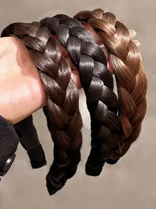 Hair Braids Design Headband, Fashionable Fishbone Braids Headband, Hair Accessories for Women & Girls, Synthetic Wigs for Daily Use, Knotted Headband, Headbands Women