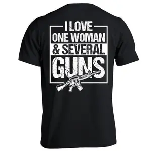 Funny Men Graphic Shirt – I Love One Woman Relationship Humor Statement Shirt for Husbands Boyfriends Everyday Wear