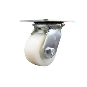 Service Caster SCC-35S420-NYR Heavy Duty Large Top Plate Nylon Swivel Caster with 4 x 2 in. White Wheel - 800 lbs Capacity per Caster
