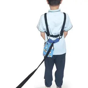 Walking Harness for Older Children with Quick Grab Handle and Adjustable Tether for Autism Special Needs ADHD Safety Teens Harness with Pouch Removable Autism Awareness Puzzle