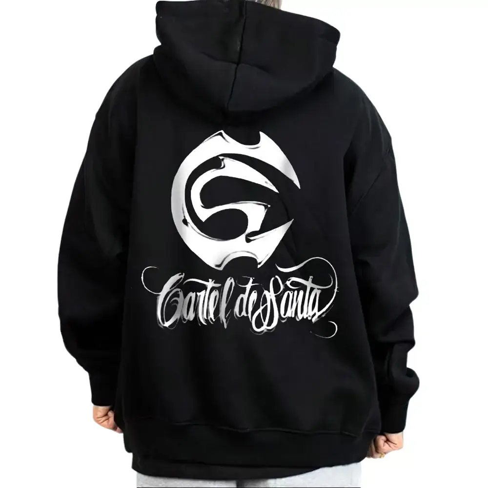 Cartel de santa Chicano clothing , Lowrider clothing, Gangster clothes, Mexican Clothing, Streetwear Hoodie Men CDS2