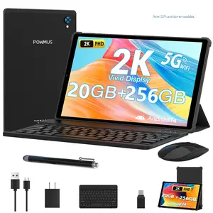 POWMUS 10.3" Android 14 Tablet, 2K FHD Display, 20(8+12)GB RAM 256GB ROM, 8000mAh Battery, 5G WiFi, Stereo Speakers, Ultra-Thin Lightweight for Streaming, Gaming & Reading