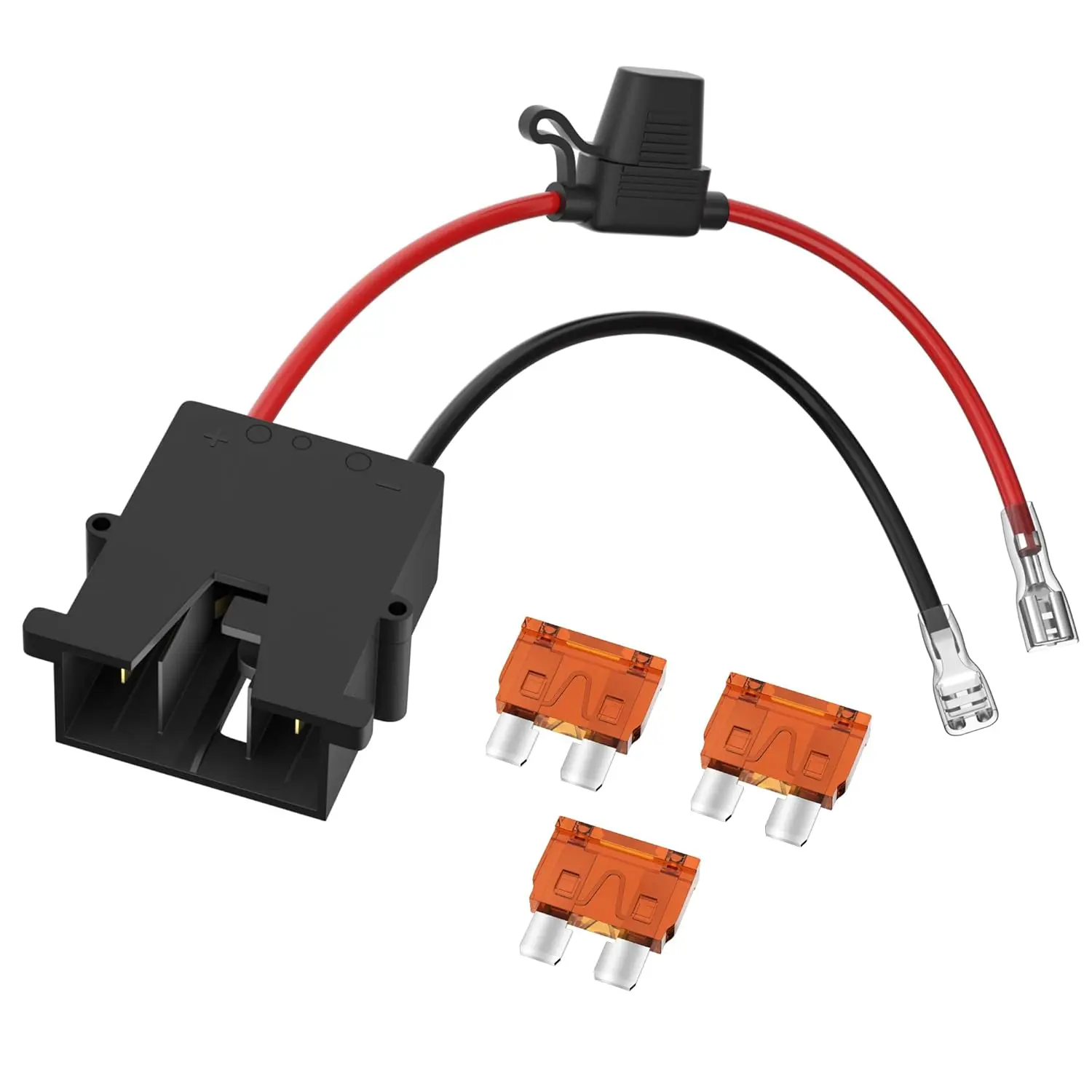Replacement Wire Harness Connector 12 Volt Power Wheels Battery with 12 AWG Wire 3 Replaceable Fuses for Riding Toys