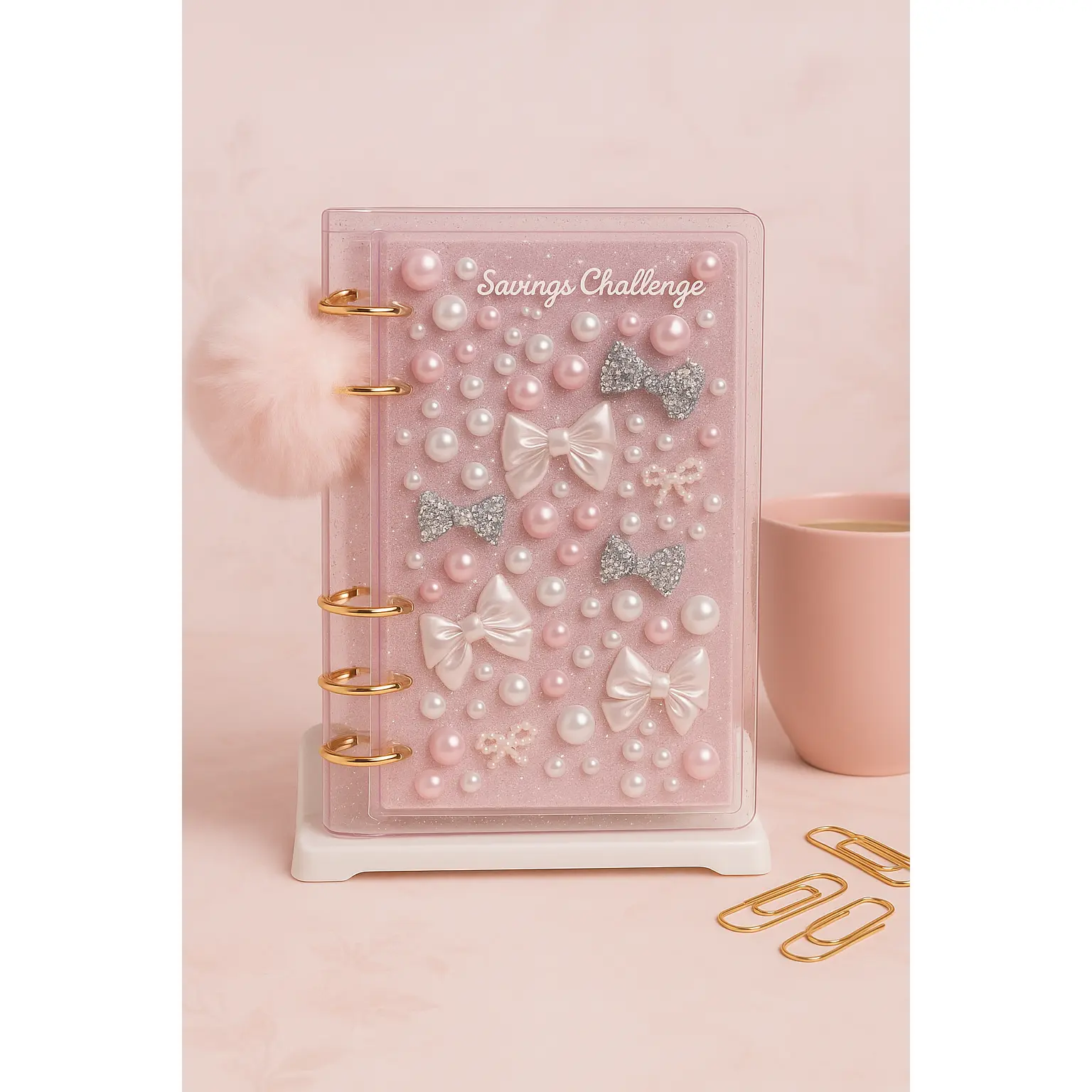 Custom Made Pink Acrylic Binder