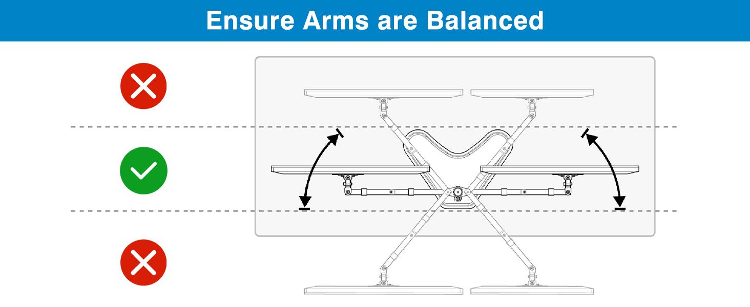 HUANUO 32 inches Dual Monitor Stand up to 17.6lbs per Arm, High-Grade Aluminum Free Standing Dual Monitors Mount for 2 Screens. Fully Adjustable Dual Monitor Stand for Desk with Tilt, Swivel, Rotation