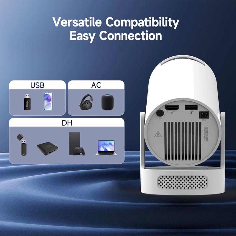 [US warehouse] Magcubic Android 14.0 HY300Pro+ Mini Projector 8K 4K Decode Built-in HiFi Speaker Dual WIFI6 290ANSI BT5.4 Native 1280*720P 0.8:1 Throw Ratio Allwinner H726 Home Cinema Smart Portable Upgraded HY300Pro