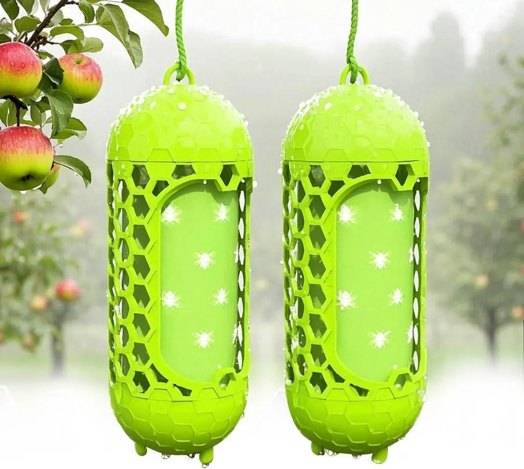 2025 Upgraded Eco-Friendly Hanging Heavy-Duty Weatherproof Trap (2 Pack), Reusable 12-Month Durable Catcher for Wasps, Hornets, Bees, All Seasons Wasp Killer Insect Control for Garden, Patio, Home Pest Supplies