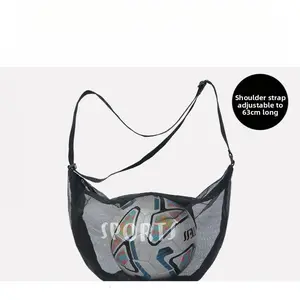 Basketball bag, volleyball bag, football bag, sports item storage bag, large capacity mesh bag, shoulder and back cross bag