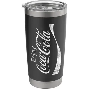 Vintage Enjoy Coca-Cola Tumbler 20oz Insulated - Drinkware Portable Washable Aesthetic Insulation Reusable Bottled Flasks Stylish Beverage Bottles Lid