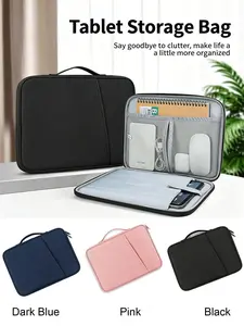 12.9 Inch Tablet Sleeve Bag with Handle – Splash-Resistant & Shockproof Organizer for iPad Pro, Surface Go 2, Vivo Tablet, Samsung Tab, Multi-Compartment for Pens, Cables & Tech Accessories, Tablet Sleeve Pouch