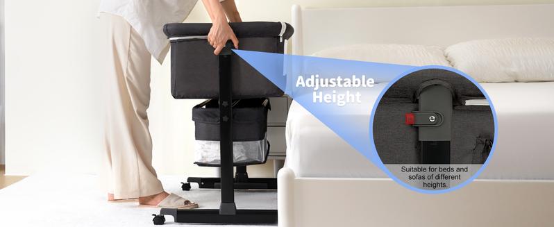 Baby Bassinet, Baby Basinet Bedside Sleeper, Easy to Fold Portable Crib Side Bassinet 2025new Style Girl/boy bassinets Height Adjustable Versatile