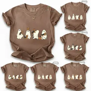 Comfort Colors 50+ Dog Breeds Cute Halloween Ghost Dog Graphic Tee