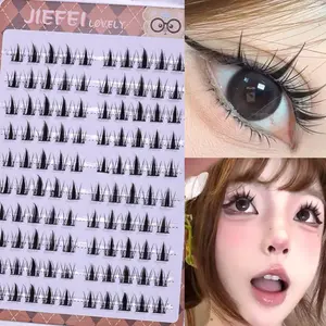 Cute Bunny False Eyelashes, 10 Rows Natural Look Eyelash Extensions, Self Grafting Curl Eyelashes, Curly Lashes, Eye Makeup Enhancement False Eyelashes for Women & Girls, Cosmetic