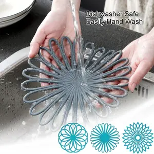 3PCS Silicone Heat Insulation Mat, Pot Holder Table Protector, Hot Dish Tripod Anti-slip, Oilproof, Waterproof Anti-scalding Modern Table Mat, Household Bowls Pad, Room Decor, Hot Pads for Pots & Pans kitchen utensil Supplies drinkcoasters gadget