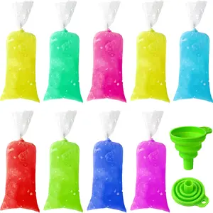 200 Pieces Ice Pop Bags 2 x 8 Inch Bolsitas Para Bolis De Hielo Mexicanas Bolis Bags Pouch for Making Candy, Freeze Pops