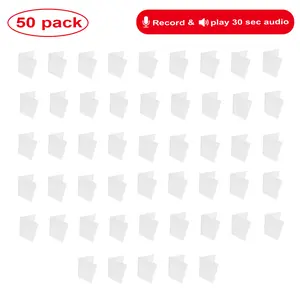 (50-Pack) Blank Recordable DIY Greeting Cards