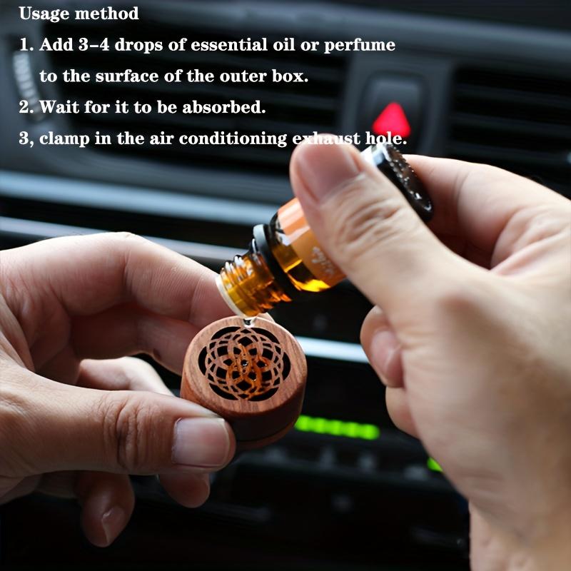 1pc Wood Automobile Essential Oil Fragrance Diffuser, Portable Innovative Mini Fragrance Diffuse, Car Decorations, Living Room, Study, Office Aromatherapy Stick Set - Slow Release Aroma, No Essential Oils