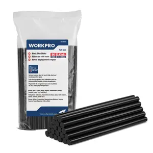 WORKPRO Hot Glue Sticks Full Size, 0.43x8 Inches, Black Hot Melt Sticks for All-Temp Glue Guns, Multipurpose for DIY Craft General Repairs, Home Decorations and Gluing Projects