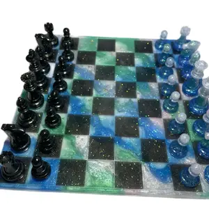 Galaxy Theme Chessboard with multicolored pieces, Unique Design, Ideal for Games and Diversified Use