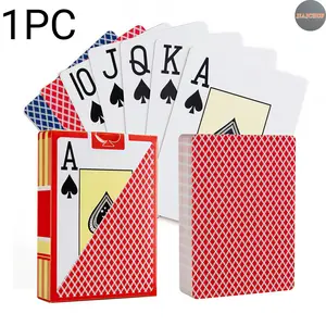 Jiajchuf Canasta Cards Set 1 Pack 54 PVC Playing Cards, Card Deck, Durable Plastic Card Game for Multiplayer, Adult Creative Poker Game