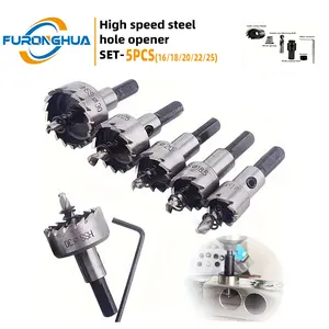 hole  saw  bits,Hole Saw Drill Bit Set, 5 Counts/set Hole Saw Drill Bit Set, Suitable for Stainless Steel, Aluminum, Plastic, and Wood