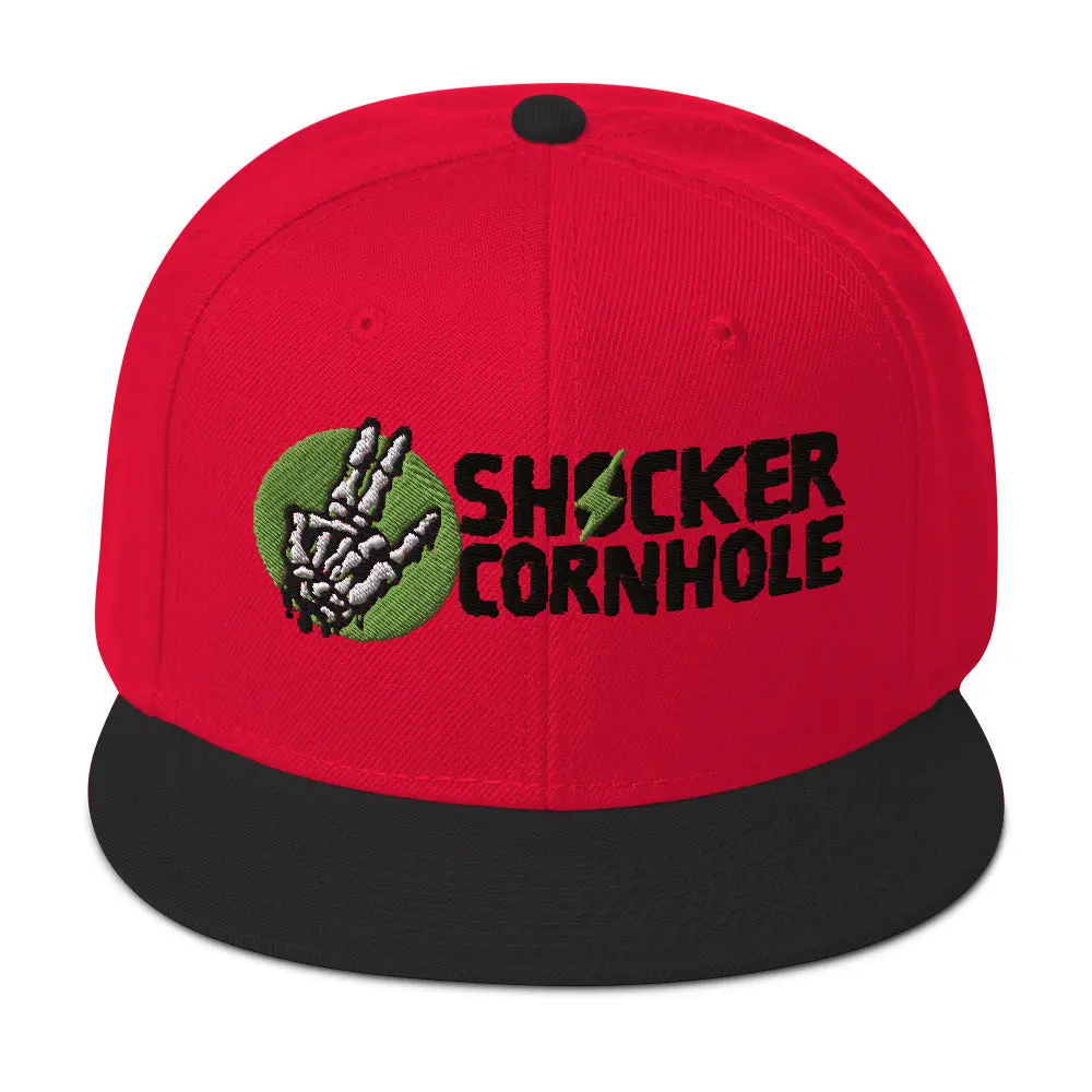 Snapback Hat - Shocker Logo (Black & Green)