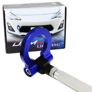 iJDMTOY Blue Track Racing Style Front Tow Hook Ring For Scion FR-S Toyota 86 Subaru BRZ Impreza WRX STi etc., Made of Lightweight Aluminum