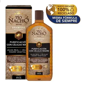Tio Nacho Shampoo purificacion con celulas madre jalea real+celular madre vegetalesx415ml