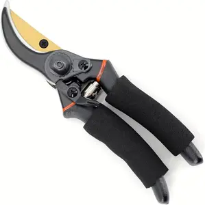 Pruning Shears Hand Pruner Garden Clipper Snip Trim Lawn Plant Shrubs Sharp Stainless Blade Scissors For Garden Fruit Tree Pruning Tree Trimmer Rubber