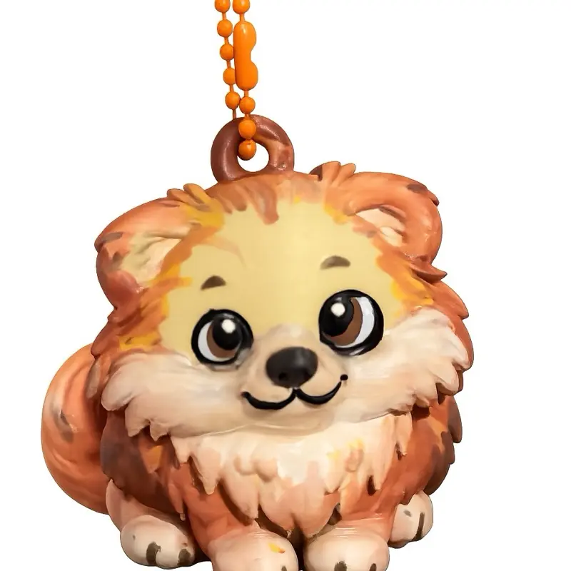Custom Pet 3D Hand-Painted Keychain - Stylish, Simple Design, Handmade Keychain, Adorable Puppy Feature, Ideal Gifts for Pet Lovers
